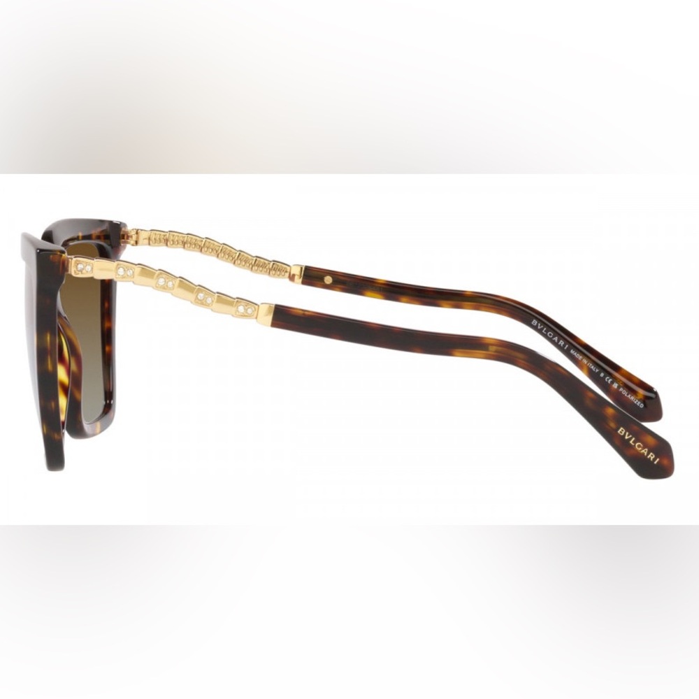 NWT Bvlgari Serpenti Oversized Tortoise Sunglasses w Brown Lenses - Picture 5 of 10